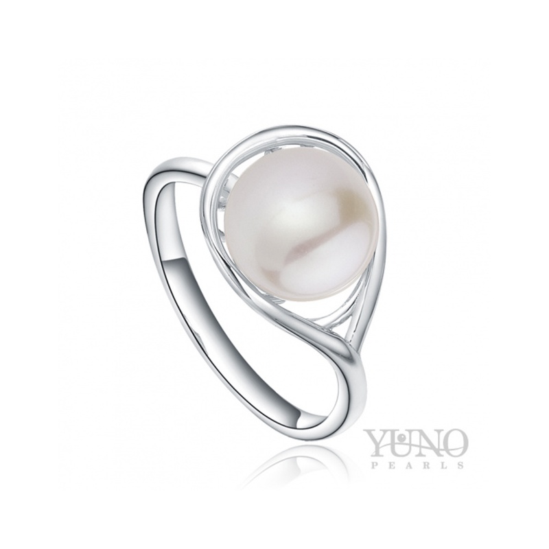 Ring, 10-11mm Zuchtperle, weiß, Silber