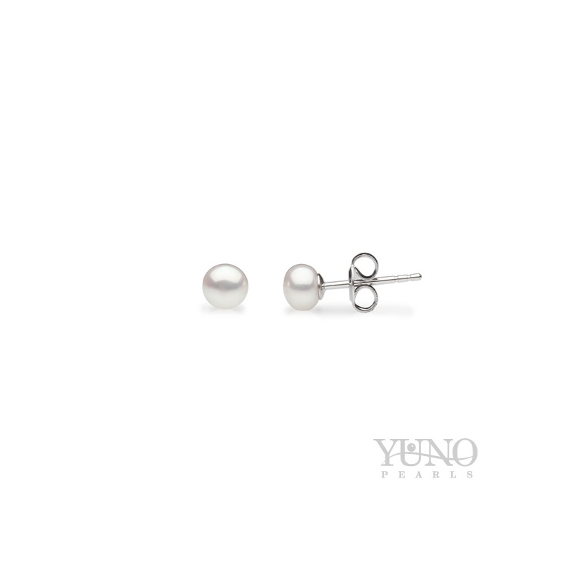 Ohrstecker mit 5-6mm Zuchtperlen, Silber, weiß